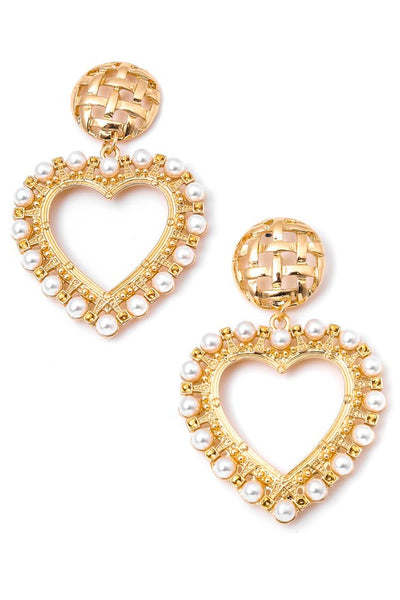 Heart Throb Gold Earrings