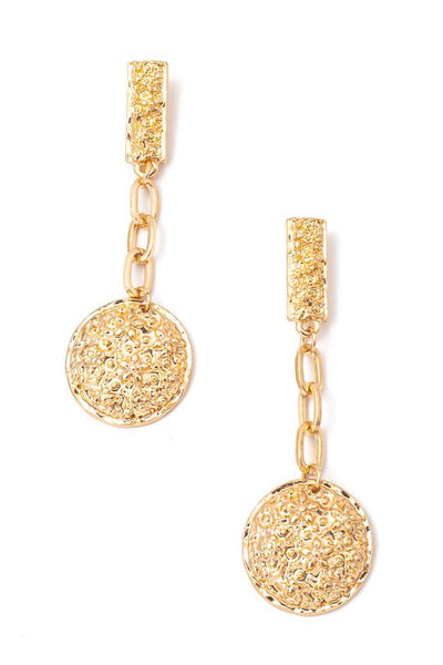 Gold Nugget Drop earrings